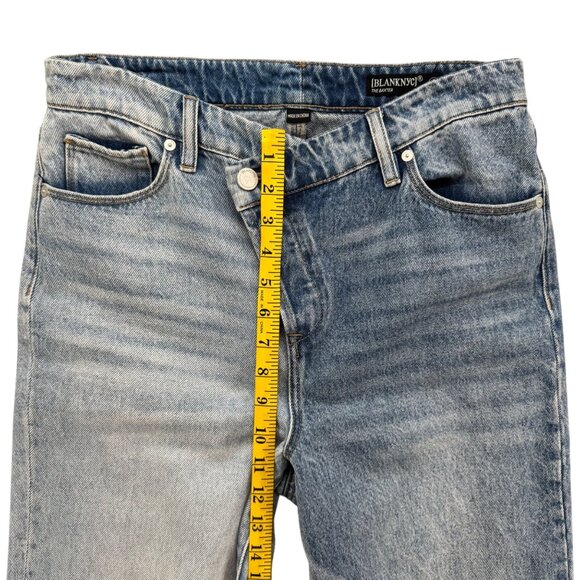 Blank NYC Baxter Ribcage Jeans Womens Blue 2 Tone Straight Leg Button Fly Sz 27 - Picture 9 of 11